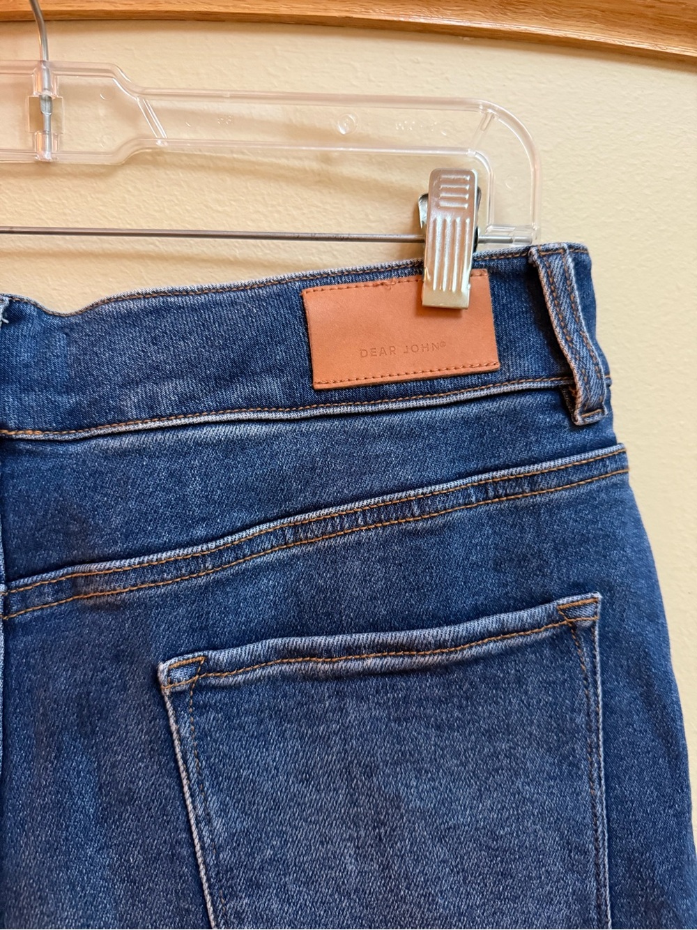 Dark Blue Women Jeans with Cuffed Bottom - Picture 6 of 8